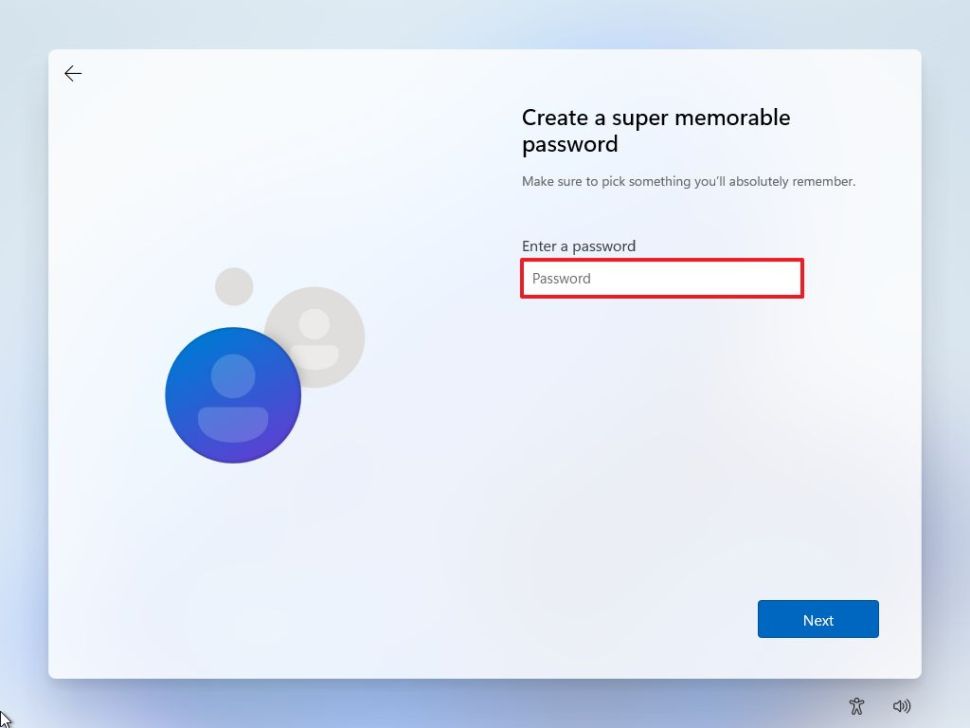Windows 11 Initial Setup - Create Your Password